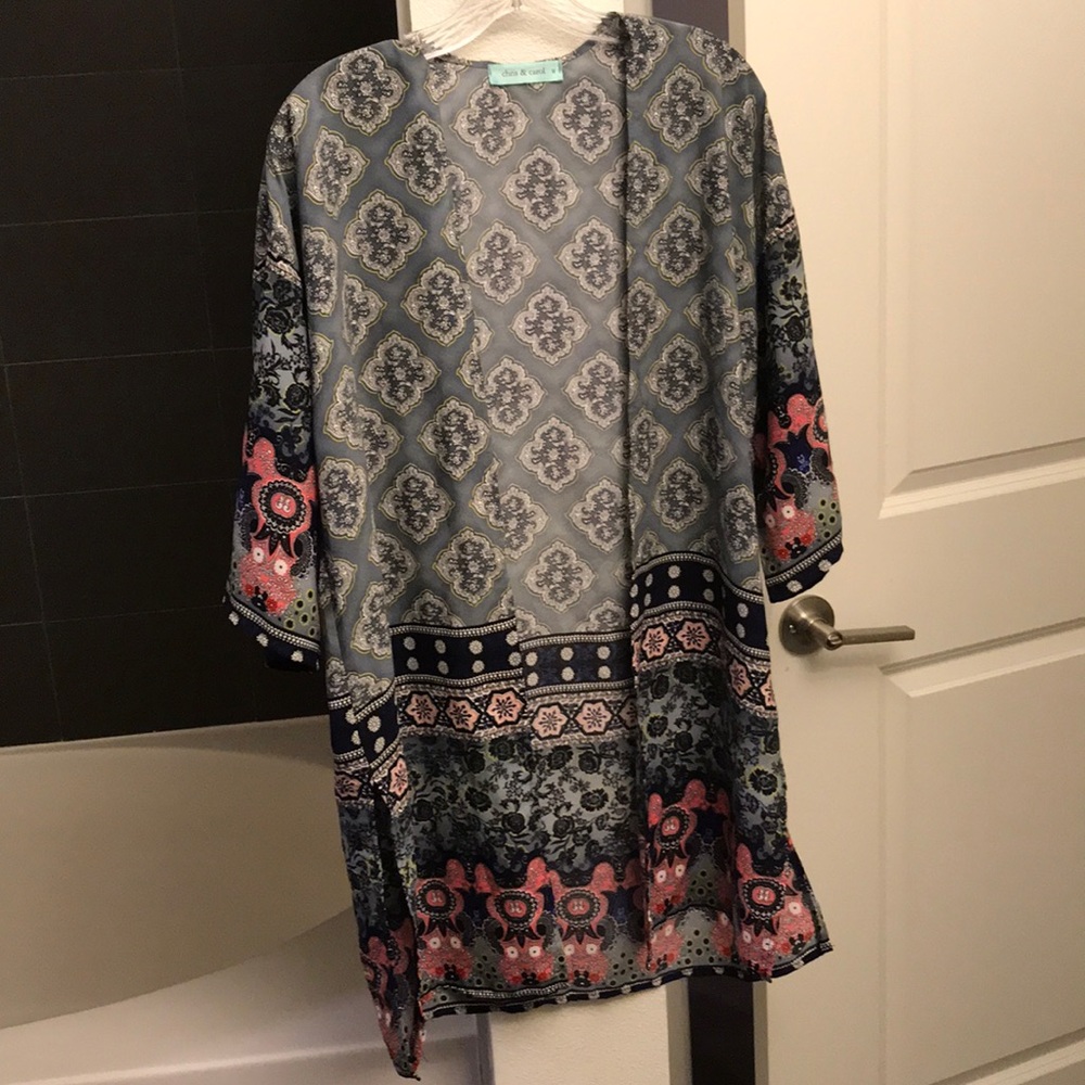 Multicolored kimono